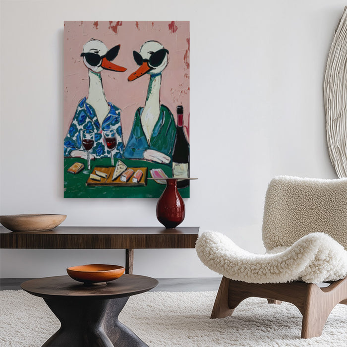 Ducks With Style Canvas