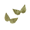 Embossed Angel Wing Party Favor Embellishments, 1-1/2-Inch, 6-Count, Gold