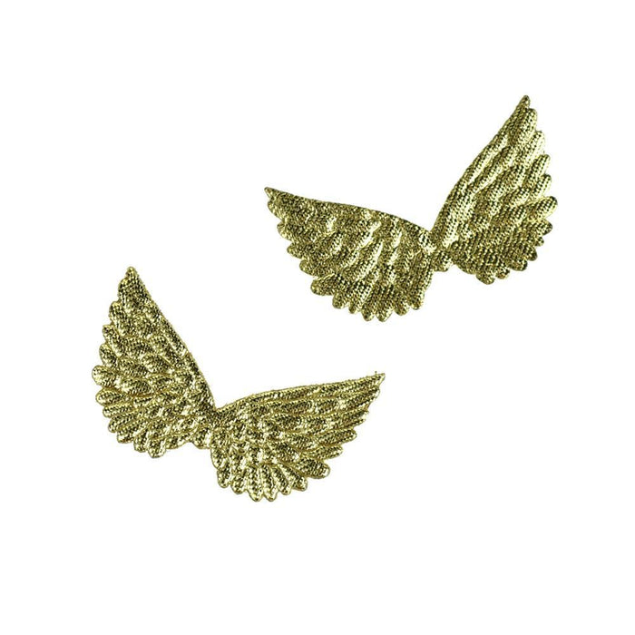 Embossed Angel Wing Party Favor Embellishments, 1-1/2-Inch, 6-Count, Gold