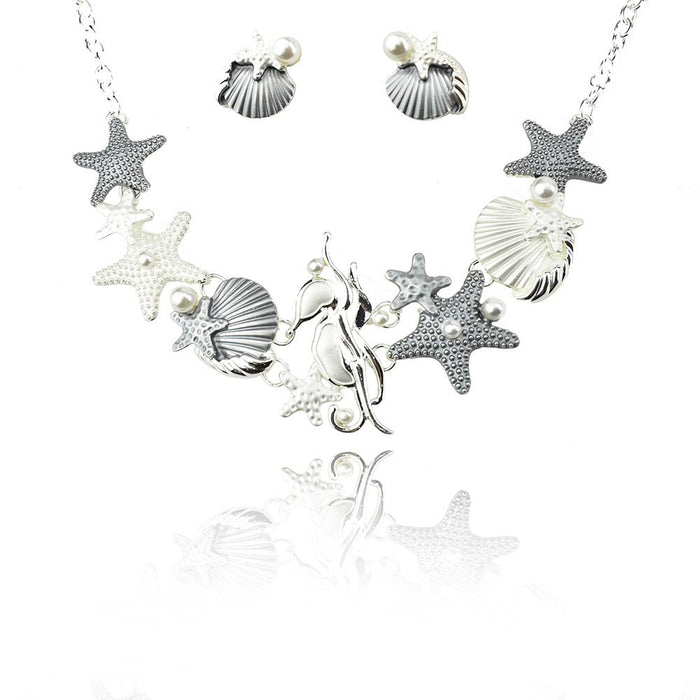Epoxy Sealife Necklace Set