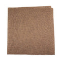 Faux Jute Square Table Topper with Picot Lace Edge, Brown, 56-Inch