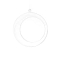 Fillable Plastic Clear Ball Ornament With Opening, 4-Inch, 12-Count