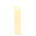 Flameless Wax Slender Pillar LED Candle, Ivory, 6-Inch