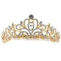 Floral Flourish Jeweled Tiara, 5-Inch