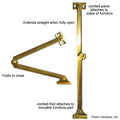 Brass Stays For Desk Lid - Paxton Hardware