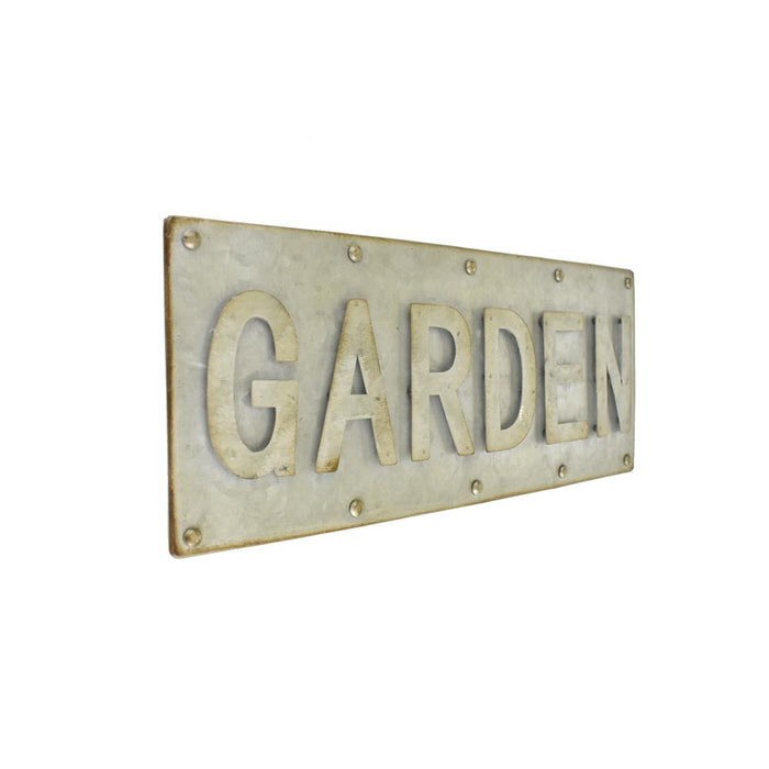 Galvanized Garden Sign, 14-Inch