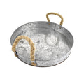 Galvanized Rounded Tray, 10-1/2-Inch