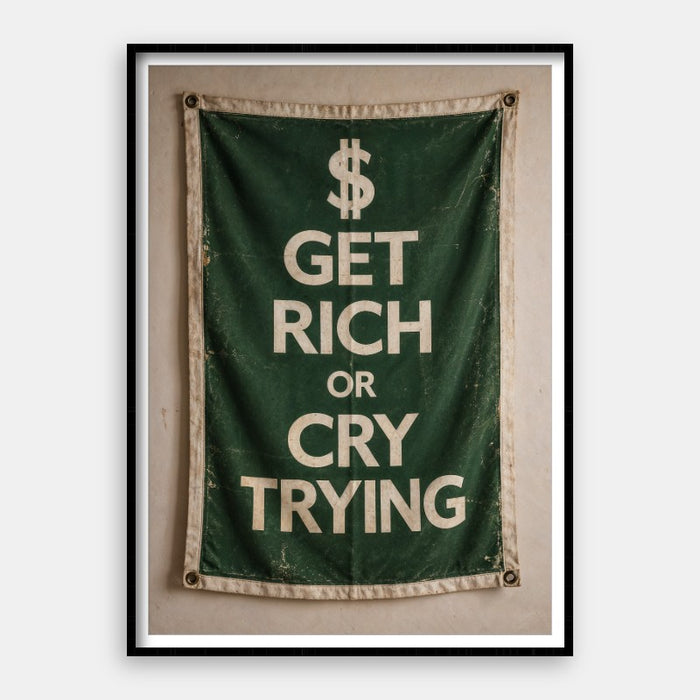 Get Rich Or Cry Trying — Art Print Vertical #01