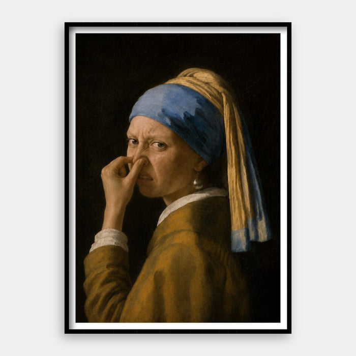 Girl With The Nose Wrinkling — Art Print Vertical #01