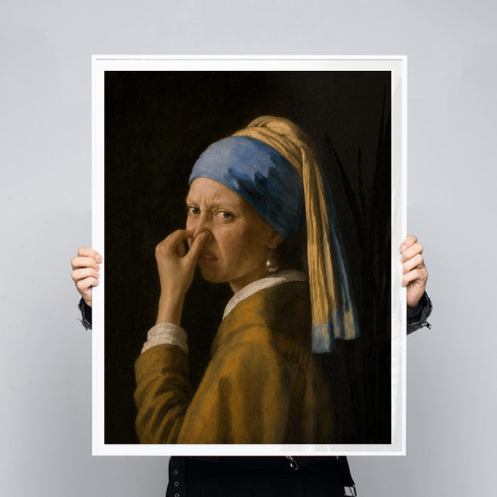 Girl With The Nose Wrinkling — Art Print Vertical #03