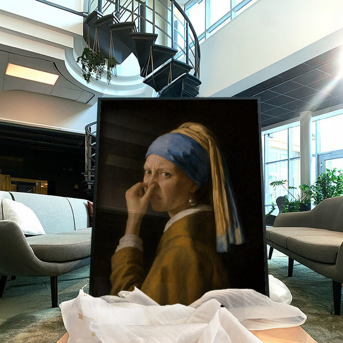 Girl With The Nose Wrinkling — Art Print Vertical #04