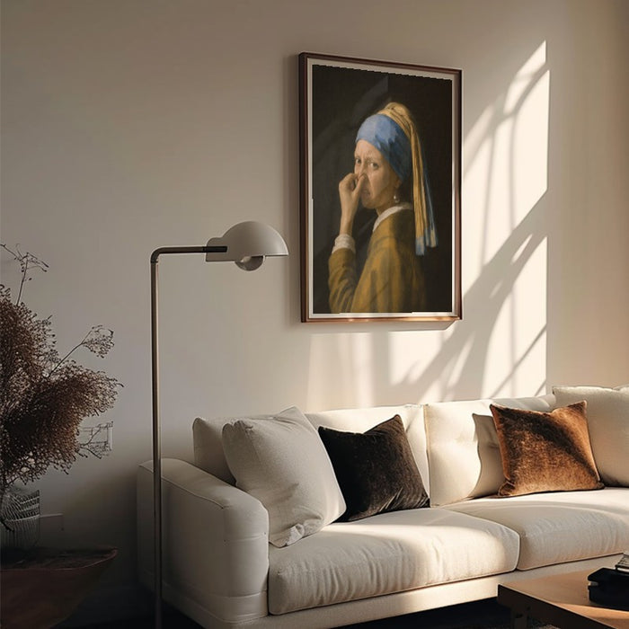 Girl With The Nose Wrinkling — Art Print Vertical #05