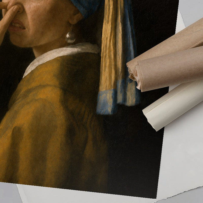 Girl With The Nose Wrinkling — Art Print Vertical #06