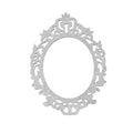 Glitter Antique Style Wooden Oval Frame, 11-3/4-Inch, Silver
