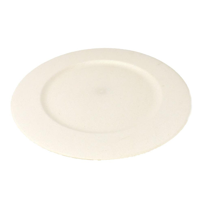 Glitter Round Charger Plate, 13-Inch, White, 1-Count