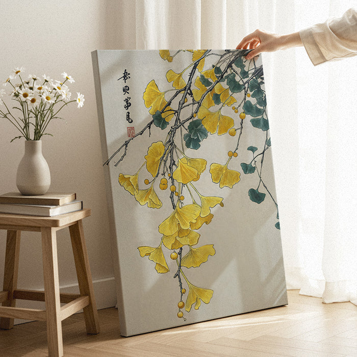 Gold Falling Canvas
