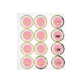 Gold Foil Princess Crown Seal Stickers, Pink, 1-1/2-Inch, 24-Count