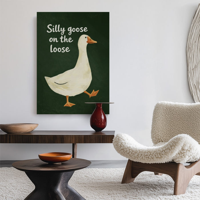 Goose On The Loose Canvas