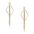 Hanging Diamond Tassel Earrings, 6-Inch