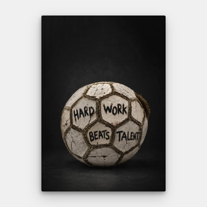 Hard Work Beats Talent Canvas — Canvas Vertical #01