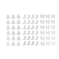 Holiday Icons Rhinestone Gem Stickers, Clear, 60-Piece