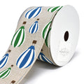 Hot Air Balloons Wired Burlap Ribbon, Natural, 2-1/2-Inch, 10-Yard