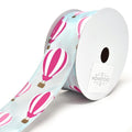 Hot Air Balloons Wired Satin Ribbon, 1-1/2-Inch, 10-Yard, Light Blue