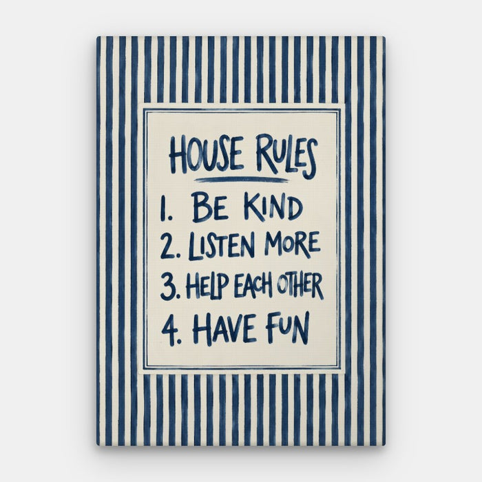 House Rules Canvas — Canvas Vertical #01