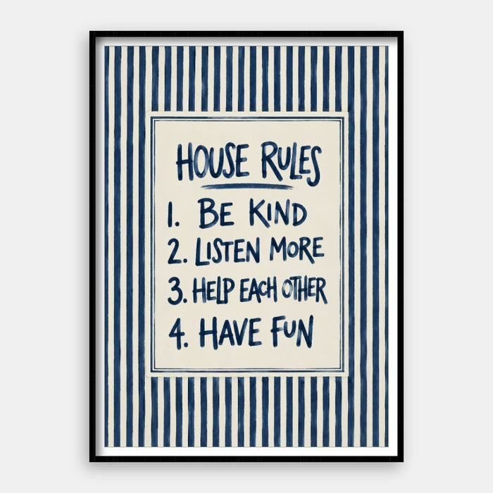 House Rules — Art Print Vertical #01