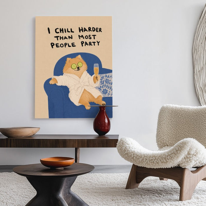 I Chill Harder Canvas — Canvas Vertical #02
