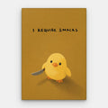 I Require Snacks Canvas — Canvas Vertical #01