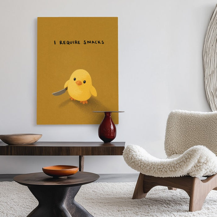 I Require Snacks Canvas — Canvas Vertical #02