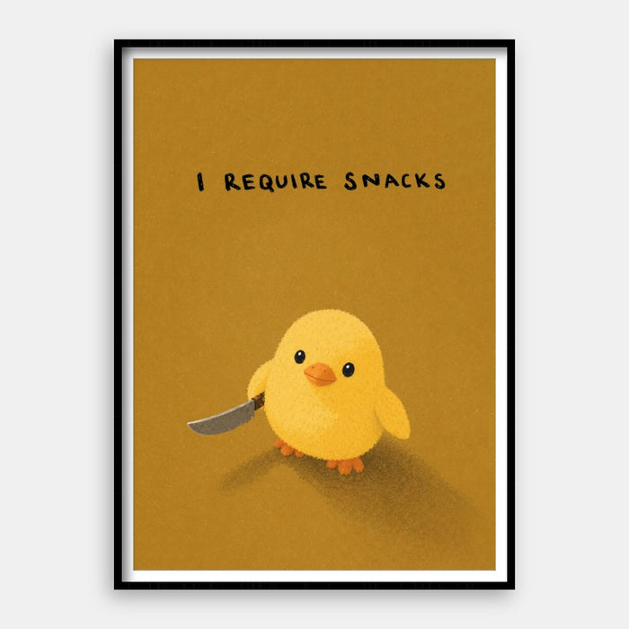 I Require Snacks — Art Print Vertical #01