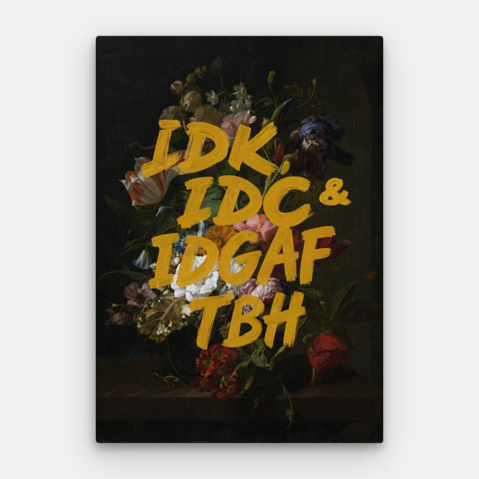 IDGAF Canvas — Canvas Vertical #01