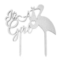 It's A Girl Baby Shower Glitter Cake Topper, 6-1/2-Inch, Silver