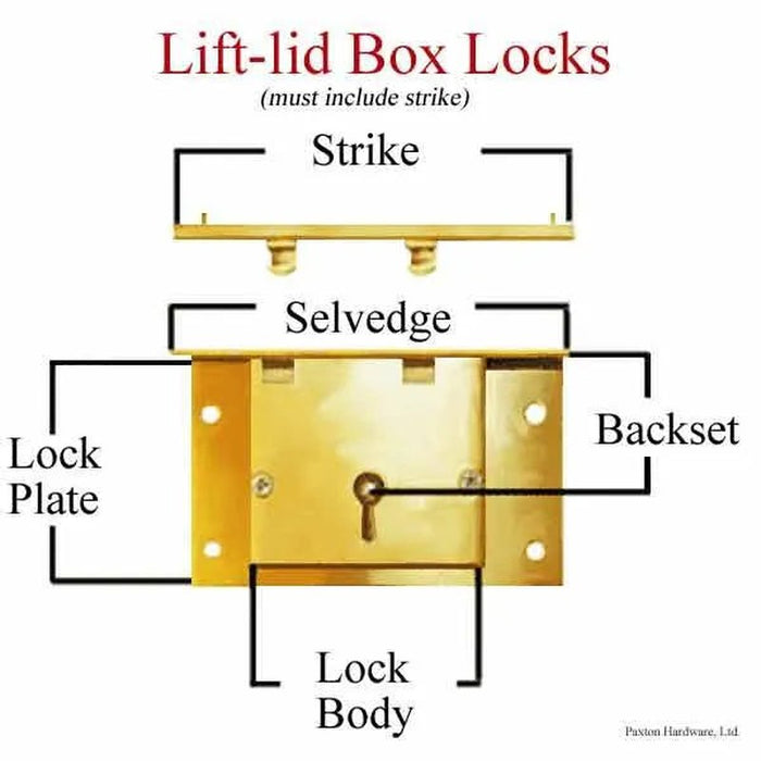 Half Mortise Lift Lid Locks - paxton hardware ltd