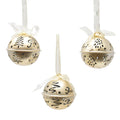 Joy, Noel, and Peace Hanging Metal Bell Christmas Ornaments, 2-1/2-Inch, 3-Piece