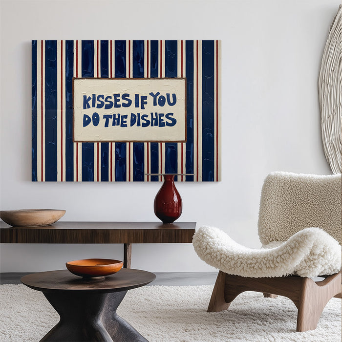 Kisses For Dishes Canvas