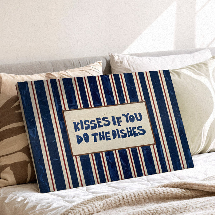 Kisses For Dishes Canvas