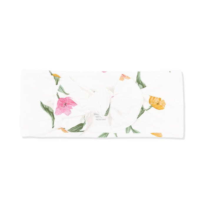 Product photo of the Knotted Bow Headband in Tulip