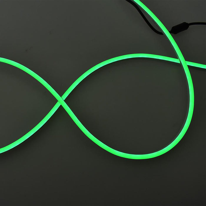 LED Flexible Silicon Neon Light, Green, 1/2-Inch, 16-Feet