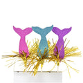 Legendary Mermaid Tail Cake Toppers, 7-Inch, 6-Count