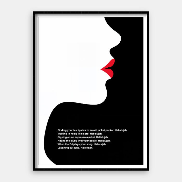 Lipstick Hallelujah — Art Print Vertical #01