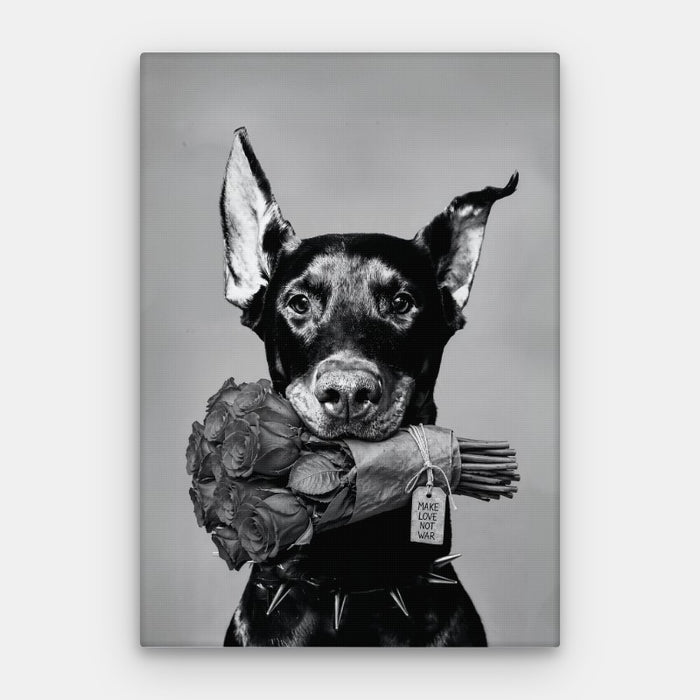Make Love Not War Canvas — Canvas Vertical #01