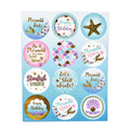 Mermaid Party Variety Sticker Set, 1-1/2-Inch, 72-Count