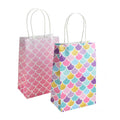 Mermaid Scale Themed Gift Bags, 8-1/4-Inch, 12-Piece
