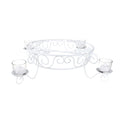 Metal Candlelight Cake Display, White, 13-1/4-Inch