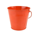Metal Pail Bucket Party Favor, Vermilion Orange, 5-Inch - Great for Spooky Halloween!