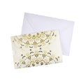 Metallic Embossed Flower Laser Cut Design Invitations, 7-1/4-Inch, 8-Piece, Ivory