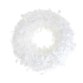 Metallic Tinsel Snowflake Wreath, White, 18-Inch